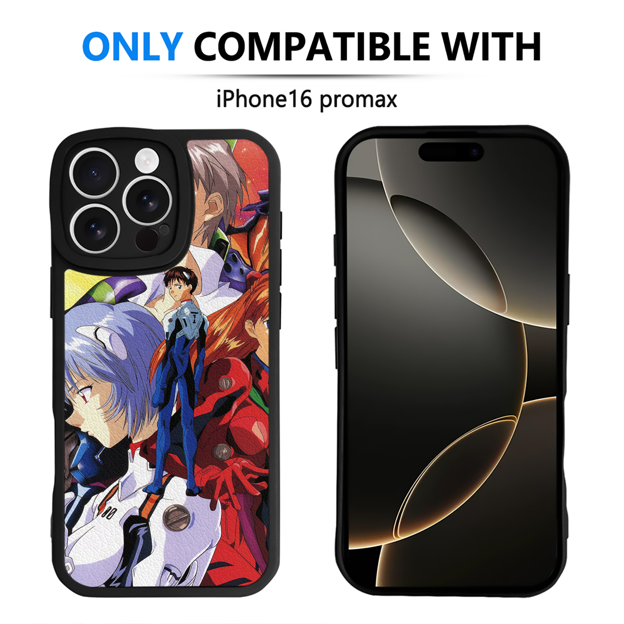 （画像用） EVA 新世紀エヴァンゲリオン 【iPhone 16シリーズ対応】シリコンスマホケース（レザー調） 材質：シリコン